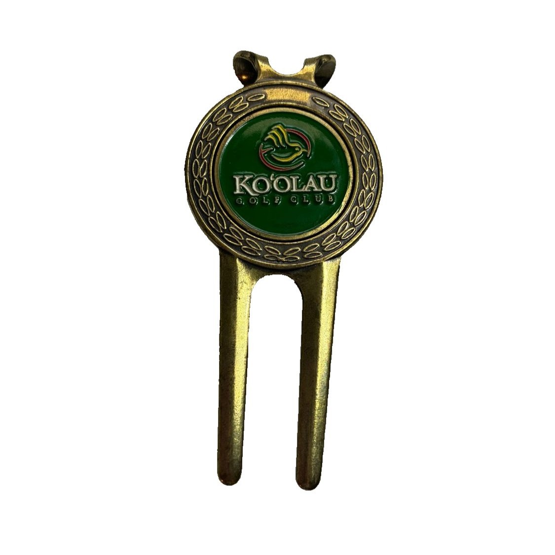 Vintage Koolau Golf Club Oahu Hawaii Divot Tool And Magnetic Coin Ball Marker